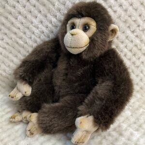 WWF Bon Ton Toys Adorable Brown Plush Monkey Stuffed Animal Toy 🐵